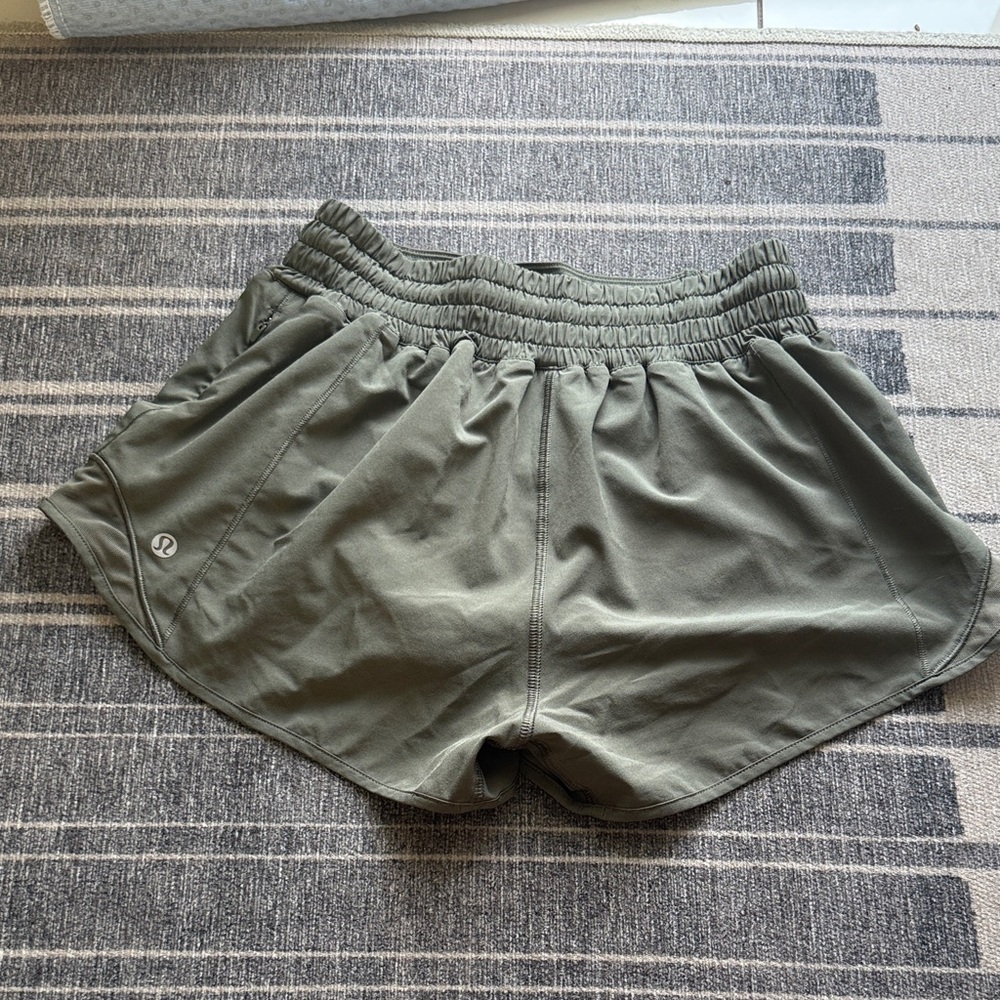 lululemon Hotty Hot athletica Olive Green Athletic Shorts